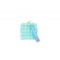 Jucarie antistres din silicon, Flippy, Pop It Now and Flip It, Portofel patrat, Verde/Bleu