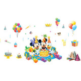 Sticker decorativ Giftify Happy Party cu Mickey Mouse si personaje Disney