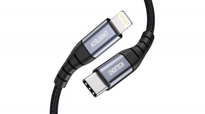 Choetech IP 0039 Cablu de date și &amp;icirc;ncărcare de la USB C la Lightning pentru iPhone și iPad, 1,2 m foto