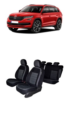 Huse scaune dedicate Skoda Kodiaq (2017-2024) + 2 huse pentru cotiere foto