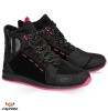 Ghete pentru scuter - motocicleta Urban femei All Season Ixon model Freaky WP LS culoare: negru/fuchsia (roz) (100% waterproof) 39