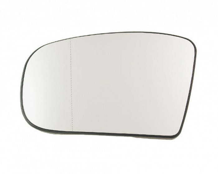 Geam oglinda Mercedes Clasa S (W220) 10.1998-2002, Mercedes Clasa CL (C215) 09.1999-12.2005, Stanga, Crom, Cu incalzire, Asferica, View Max, pt model