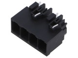 Regletă de conexiuni deconectabilă DEGSON 7,5mm 4 piste neagră