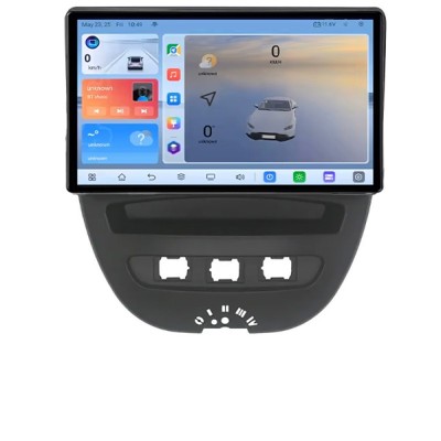 Navigatie Citroen C1 Peugeot 107 Toyota Aygo 2005-2014 Android ecran Qled 2K Octa core 4+32 KIT-C1+EDT-E410V3 CarStore Technology foto