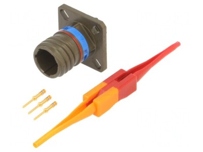 Conector Militar Dimensiune 9 MIL-DTL-38999 Series III Oliv foto