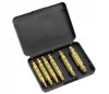 Set 6 extractoare pentru suruburi, cutie depozitare, auriu/negru, Oem