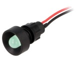 Lampă LED verde 220VDC &Oslash;13mm IP40