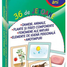 36 de jetoane - Oameni, animale, plante și părți componente, fenomene ale naturii, elemente de igienă personală, anotimpuri - Paperback - *** - Didact