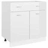 vidaXL Dulap inferior cu sertar &ldquo;Lyon&rdquo; alb lucios 80x46x81,5cm