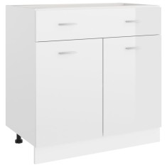 vidaXL Dulap inferior cu sertar &ldquo;Lyon&rdquo; alb lucios 80x46x81,5cm 801241