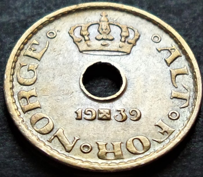 Moneda istorica 10 ORE - NORVEGIA, anul 1939 * cod 2304