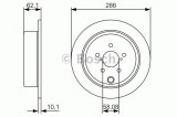 Disc frana SUBARU LEGACY V (BM, BR) (2009 - 2016) BOSCH 0 986 479 A10