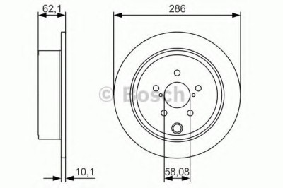 Disc frana SUBARU IMPREZA Hatchback (GR, GH, G3) (2007 - 2016) BOSCH 0 986 479 A10 foto