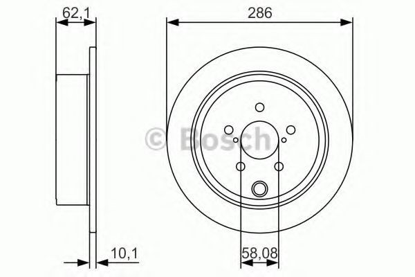 Disc frana SUBARU OUTBACK (BM, BR) (2009 - 2014) BOSCH 0 986 479 A10