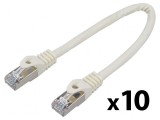 Cablul Patch F/UTP 6 litat CCA PVC alb 0,25m 26AWG