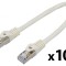 Cablul Patch F/UTP 6 litat CCA PVC alb 0,25m 26AWG
