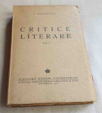 Carte de colectie anul 1943 CRITICE LITERARE - D. Caracostea
