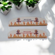 Rigla personalizată elevi 15 cm &ndash; Lemn HDF imprimat &ndash; Cadou &icirc;nceput școlar