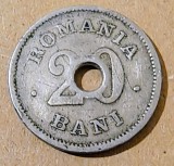 20 bani 1900 cu eruare de batere .foarte rara