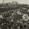1 Mai 1965 Foto mare demonstratie 18x13 cm Bucuresti / Aviatorilor Ceausescu Dej