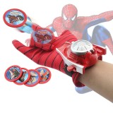 Manusa Spiderman cu Lansator Discuri, DEPOX&reg;, Rosu, 3 ani+, Fete, Blaster, Coordonare Mana-Ochi