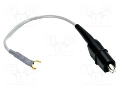 Cablu de &icirc;mpăm&acirc;ntare 300V cu mufă tip furcă și bornă crocodil gri CAL TEST