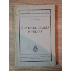 CONCEPTUL DE ARTA POPULARA de AL. DIMA , 1939