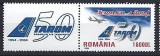 Romania 2004 - Lp 1646 a &ndash; TAROM - 50 de ani de existenta - cu vinieta stanga, MNH ***, Nestampilat