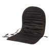 Husa Scaun Auto Incalzita 4Cars, Spatar Semirotund, 2 Trepte, Negru, 12V, Termostat, Fixare Elastica, Universala