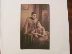 GE - Foto ilustrata maiorul Trincu &amp;amp; sotia Elena / Studio Dzulinsky Craiova 1923 foto