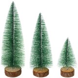 Set 3 brazi decorativi de Craciun Ruhhy cu baza din lemn, aspect natural