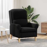 VidaXL Fotoliu ergonomic Negru Standard Material textil, lemn