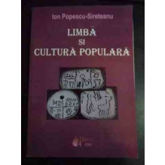 Limba Si Cultura Populara - Ion Popescu-sireteanu ,545642