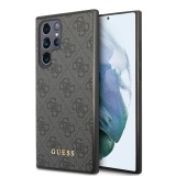 Husa originala Guess Samsung Galaxy S22 Ultra 5G Hardcase 4G, gri, GUHCS22LG4GFGR