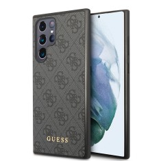 Husa originala Guess Samsung Galaxy S22 Ultra 5G Hardcase 4G, gri, GUHCS22LG4GFGR foto