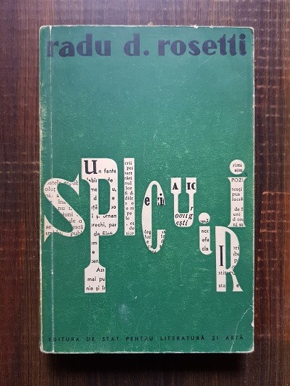 Radu D. Rosetti - Spicuiri