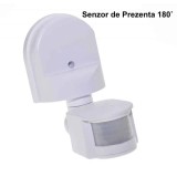 Senzor prezenta 180&deg; alb cu detectie miscare pentru iluminat automat