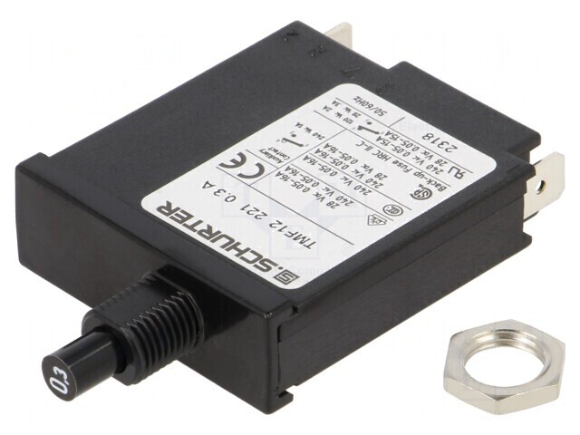 &Icirc;ntrerupător de supracurent 240VAC 28VDC 0,3A SPST IP40