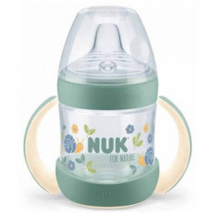 Biberon cu toarte Learner Nature Sense, capacitate 150 ml, Verde, Nuk