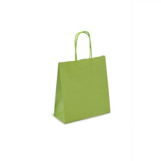 Pungă Cadou, Model Kraft, Culoare Verde Lime, Dimensiuni 18x8x20 cm