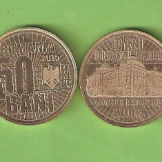 ROMANIA 50 BANI / 2015 - ANIVERSARA . UNC.