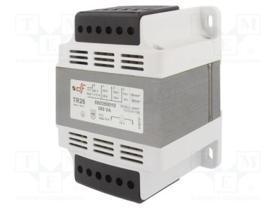 Transformator DF ELECTRIC 350VA 230VAC 12V pentru şină DIN foto