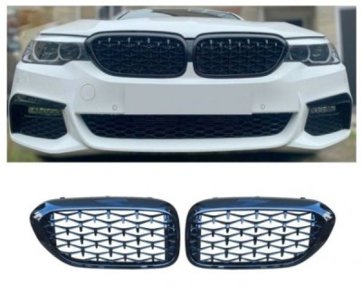 Grile frontale Rinichi pentru BMW G30 G31 G38 2017-2020 diamond Style Nergu foto