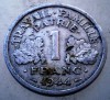 1.165 FRANTA WWII VICHY 1 FRANC 1944 C Castelsarrasin, Europa, Aluminiu