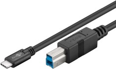 Cablu USB 3.0 type C tata la USB B 3.0 1m 5Gbit/s negru 67986 Goobay