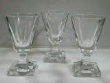 3 pahare Art Deco, Bohemia, Secol 20