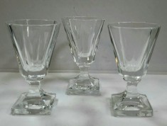 3 pahare Art Deco, Bohemia, Secol 20