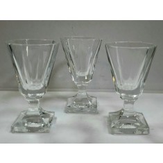 3 pahare Art Deco, Bohemia, Secol 20