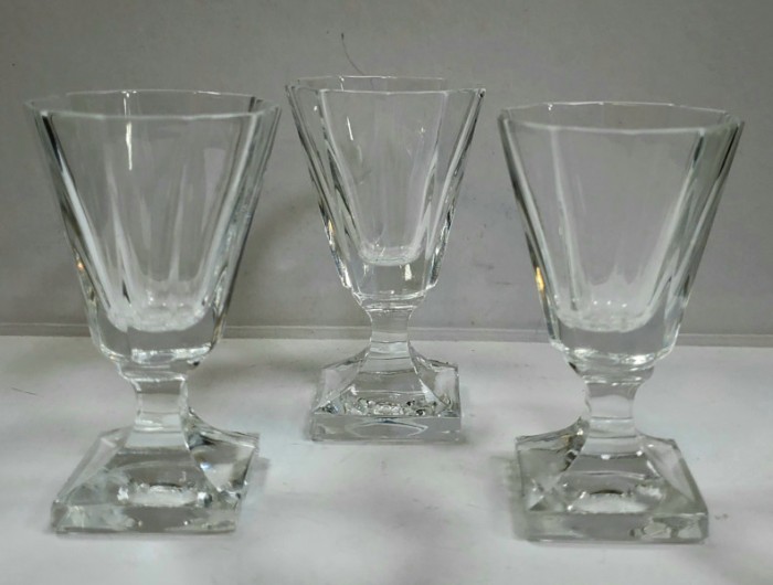 3 pahare Art Deco, Bohemia, Secol 20