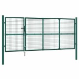 Cumpara ieftin Poarta de gradina din plasa, verde, 350x125 cm, otel galvanizat